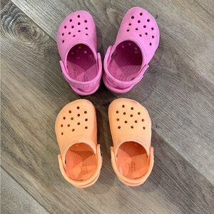 Toddler Pink and Orange Croc Bundle